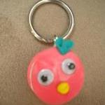 Key ring, rasberry cake