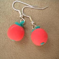 Tomato earrings